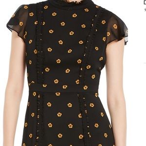 Adrianna Papell Daisy-Print Chiffon Dress